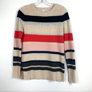 Halogen cashmere striped knit sweater